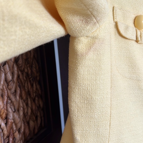 Talbots Sunny Yellow Women's blazer 12P - Picture 6 of 7